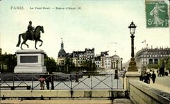 CPA Paris the New Bridge Statue Henri IV