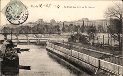 CPA Paris the Bridge of Arts and Louvre