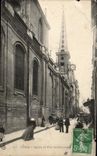 CPA Paris Church and Street Saint Louis