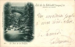 CPA Col de la Schlucht Le Pont de la Vologne Carte 1898