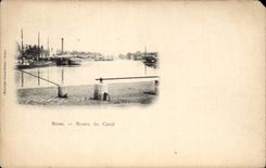 CPA Reims Basin of the Canal