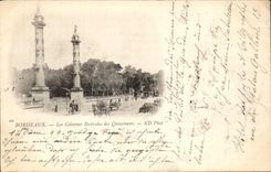 CPA Bordeaux Les Colounes Rostrales des Quinconces Carte 1899