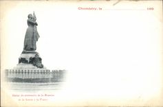 CPA Chambery Statue du centenaire de la Reunion de la Savoie a la France Carte precurseur