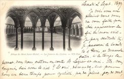 CPA Abbaye du Mont Saint Michel Les Galeries du Cloitre Carte 1899