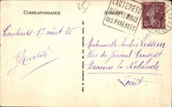 CPA Route De Cauterets With the Bridge Spain Cascades Of Cerisey