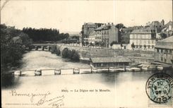 CPA Metz La Digue sur la Moselle