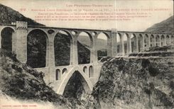 CPA Nouvelle Ligne Electrique de la Vallee de la Tet Le grand pont viaduc 