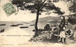 CPA Villefranche L Escadre Militaria uniforme Bateaux 