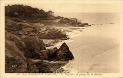 CPA Bernerie Rocks and Plage of Rinais