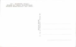 CPSM Auxerre Cryptes de I Eglise Saint Germain Chapelle Sainte Maxime 