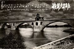 CPSM Comtat Venaissin Avignon el St Benezet y su cancion legendaria del puente