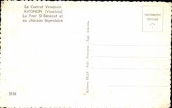 CPSM Comtat Venaissin Avignon el St Benezet y su cancion legendaria del puente