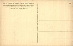 CPA Small Tables Of Paris the Tomb of unknown Soidat The tomb off the Unknown Warrior