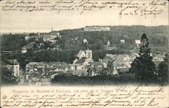 Panorama de CPA de Meudon y de los alrededores vistos de la terraza