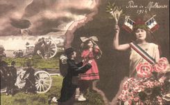 CPA Militaria Taken of Mulhouse 1914