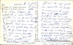 CPSM Rouen frontage of I Church Saint Ouen face off St Ouen Church