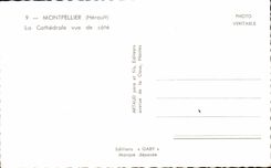 CPSM Montpellier La Cathedrale Vue de Cote