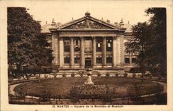 CPA Nantes Public garden of Monnale and Museum