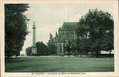 CPA Nantes the Courses and Places of the Foch Marshal