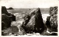 CPA Presqu ile de Quiberon Couloirs de Port Bara