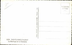 CPA Sainte Anne Auray the Basilica and the Fountain