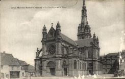 CPA Sainte Anne Auray Baslique and the Place