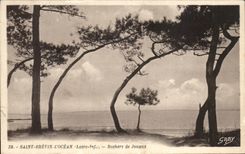 Rocas del oceano de Brevin del santo de CPA de Jouane