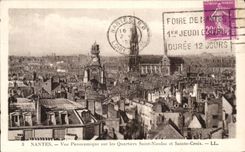 CPA Nantes Panoramic View on Holy Quatiers Nicolas and Saint Cross