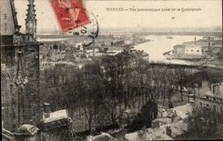 CPA Nantes Panoramic View Taken of the Cathedral