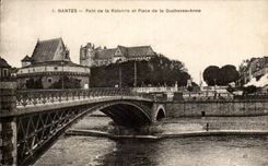 CPA Nantes Bridge of the Rotunda and Place of the Duchess Anne