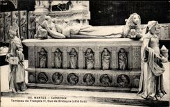 CPA Nantes Cathearale Tomb of Francois II duke of Brittany Lion