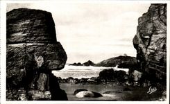 CPA Quiberon Presquile la esfinge del puerto blanco