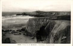 CPA Quiberon Presquile senala Bianc Roche agujereado