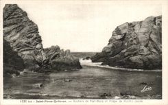 CPA Quiberon Saint Pierre Rocks of Bara Port and Plage of Monhir Jacob