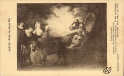 CPA Nantes Museum of Beautiful arts Watteau Scene of the Italian comedy
