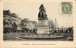 CPA Le Havre Monument Bernardin of Saint Pierre