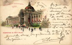 CPA Perspective Du Petit Palais paris Exposition universelle 1900