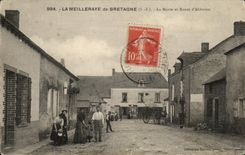 CPA Meilleraye of Brittany the Town hall and Road Abbaretz