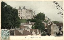 CPA Pau the Castle and the Park