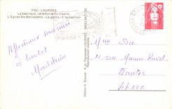 CPM Lourdes La basilique Ste Bernadette La grotte 