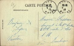 CPA Lyon Places of Repuhlique and Rue of president Carnot