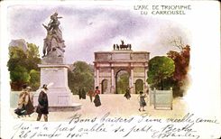 CPA Arc de Triomphe of the Carousel Paris the Louvre