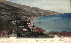 CPA Menton La Baie de Garauvan