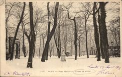 CPA Paris Park Heap Effect Snow
