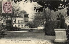 CPA Paris Montsouris Park Statue of Old age Observatory