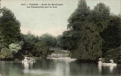 CPA Wood of Boulogne Wood the Footbridge on the Lake