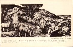 CPA Church Ars (Ain) Painting of the Vault of Glorification by Borel Sheep