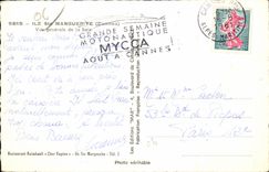 CPA Island Marguerite (Cannes) View of Bay