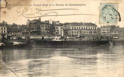 CPA Le Havre Le Grand Quai et le Bateau de Southampton
