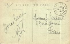 St Quentin de CPA la basilica estribillo Militaria el marzo de 1919